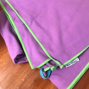 YogaRat purple hot yoga mat towel